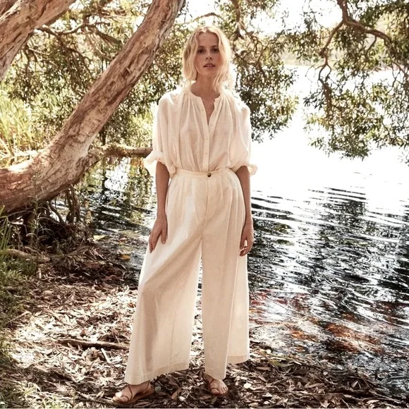 DOEN// VALENTÍN BUTTON UP PANT// LIGHT KHAKI - Picture 1 of 15